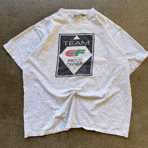 Vintage All Sport Team CF Proud Owner Shirt Mens 2XL Gray Made USA Graphic Tee